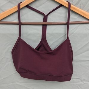 Lululemon Tback Maroon Sports Bra Size 6 Flow Y Nulu Bra